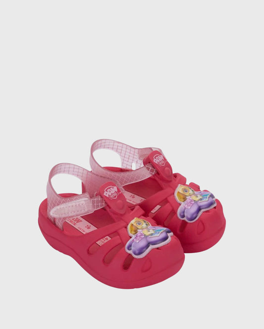 Sandalias Patrulla Canina Velcro Fucsia