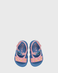Sandalias Velcro Stitch Azul Rosa Disney