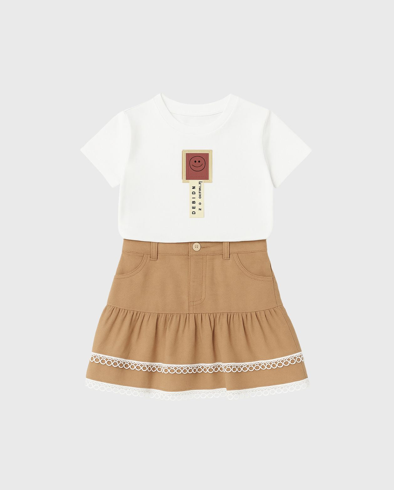 Conjunto Falda Bolero Café