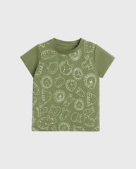 Camiseta Estampado Animales Safari Verde