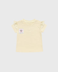 Conjunto Short Moño Blanco Blusa Crema Niña