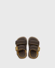 Sandalias Malta Velcro Beige Marrón Diseño