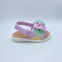 Sandalias Para Niña Arcoíris Moño detalle