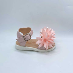 Sandalias Para Niña Flores Brillo Rosa detalle