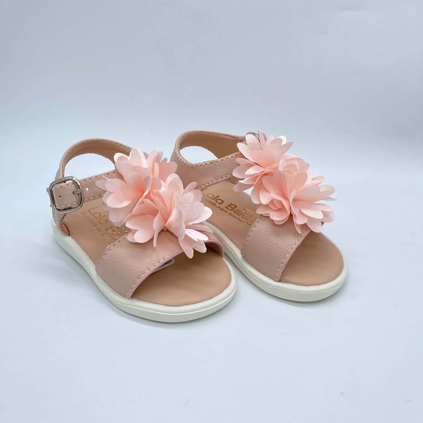 Sandalias Para Niña Flores Rosa