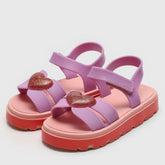 Sandalias Zaxynina Corazon Glitter Lila