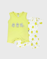 Set 2 Mamelucos Estampado Pollo