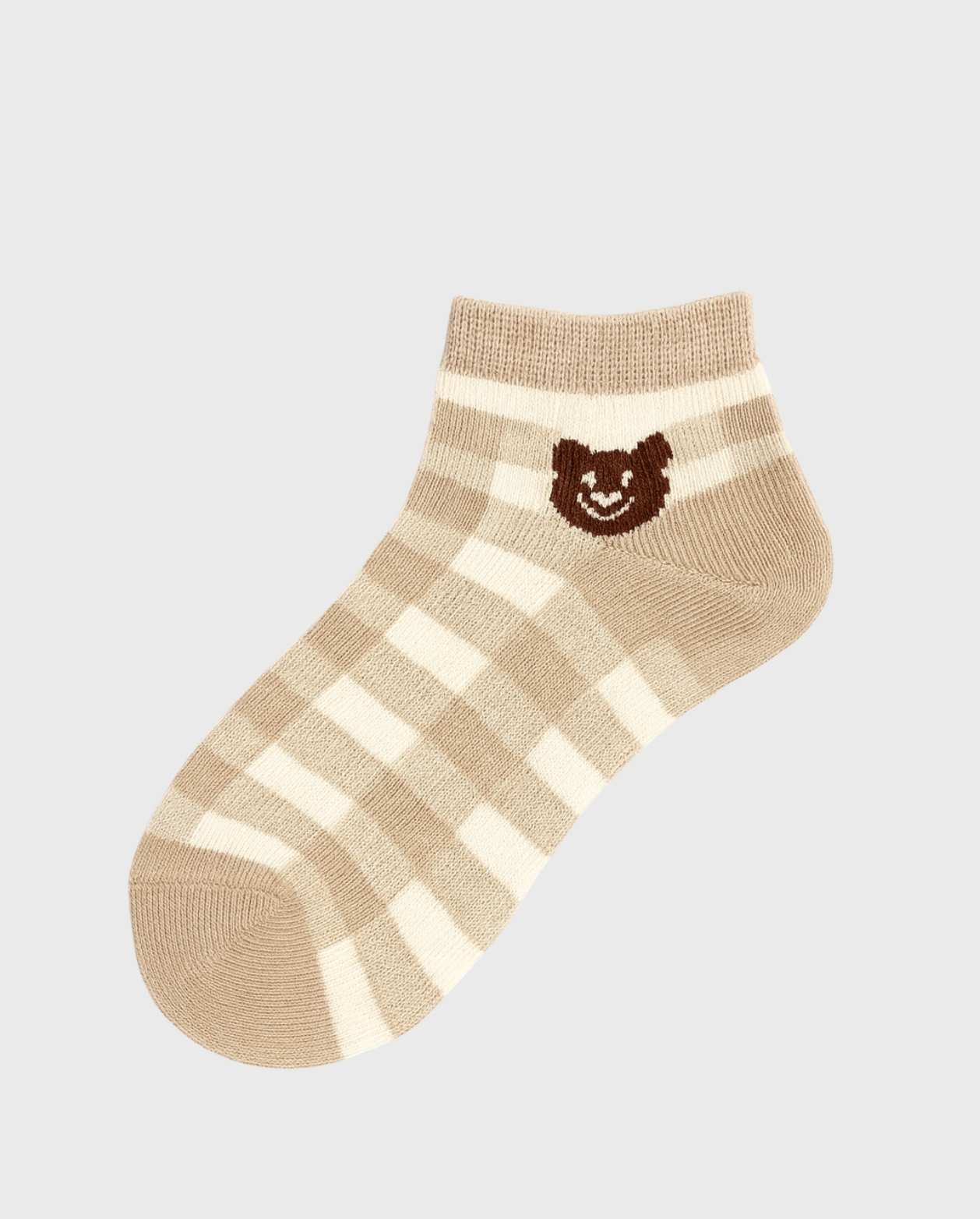 Set 2 Pares Medias Estampado Oso Camel Cuadros