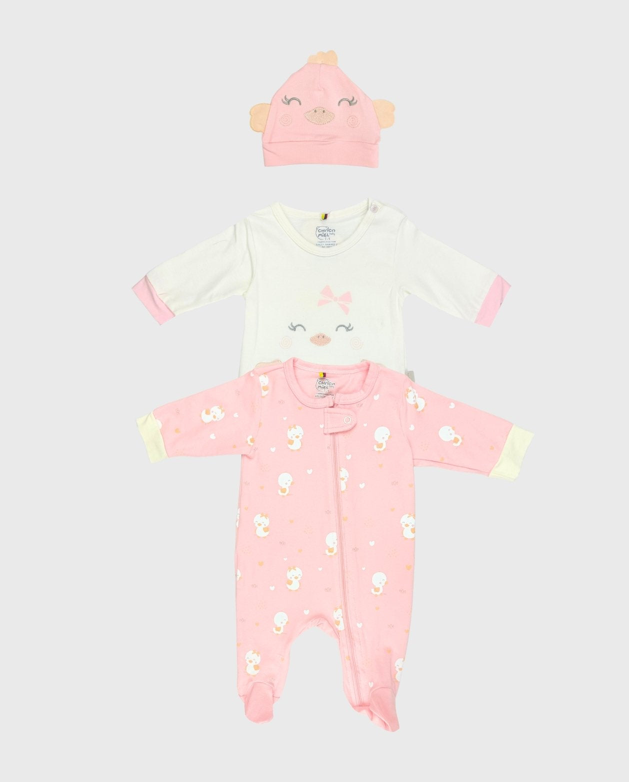Set 2 Pijamas y Gorro Pato Niña