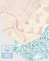 Set 3 Bodys Estampado Conejos Rosa Travesuras