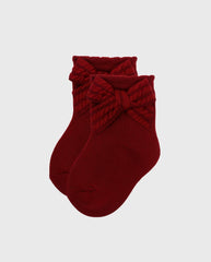 Set 3 Medias Detalle Lazo Rojo