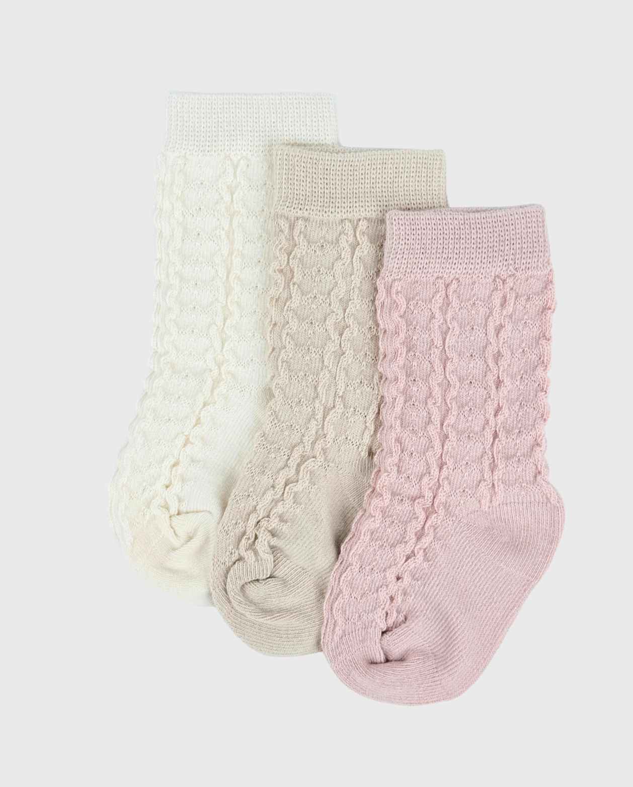 Set 3 Medias Trenzado Bebés
