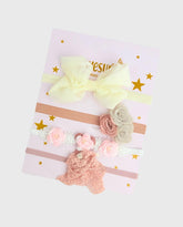 Set 4 Balacas Moño Crema