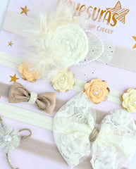 Set 5 Balacas Pluma Cafe Detalles