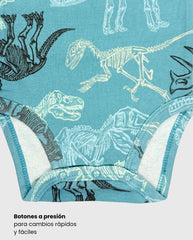 Set 5 Bodys Estampado Esqueleto Animales Leon Detalles