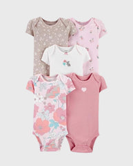 Set 5 Bodys Estampado Puntos Conejo