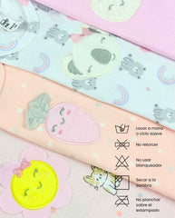 Set 5 Esqueletos Bordados Animales Niña Surtido Colores