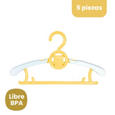 Set Ganchos Para Ropa Bebé Oso Amarillo