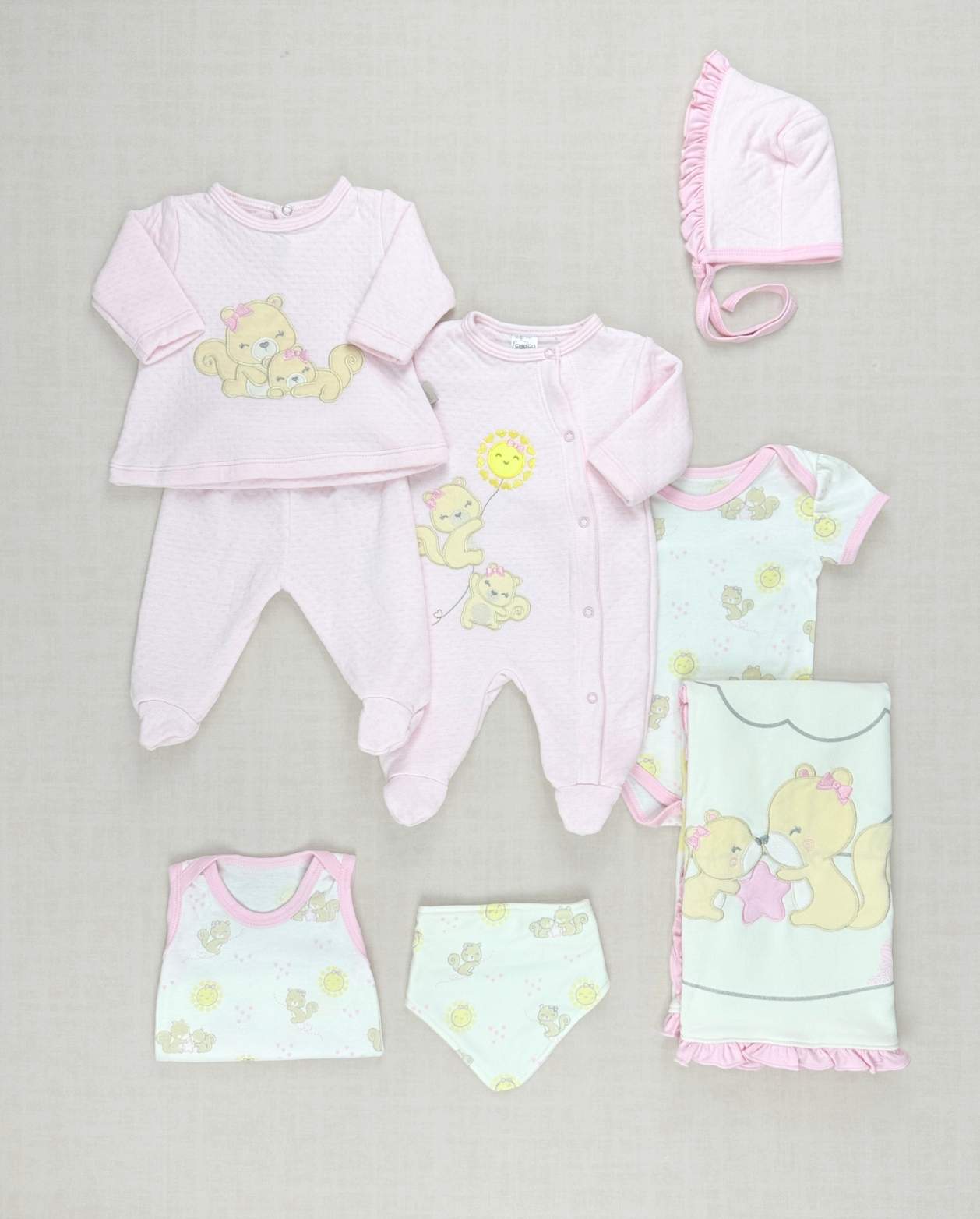 Set Primer Dia Ardilla Sol Rosa