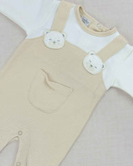 Set Primer Dia Overol Oso Beige Detalle