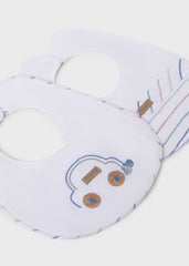 Set 2 Baberos Carro Rayas Mayoral detalle