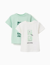 Set 2 Camisetas Estampado Playa Verde Zippy