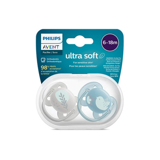 Set 2 Chupo Entretenedor Ultra Soft Pajaro 6-18M