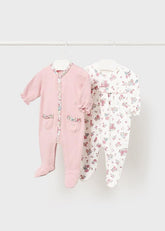 Set 2 Pijamas Flores Rosa Mayoral