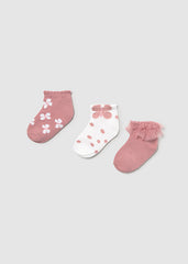 Set 3 Medias Mariposas Palo Rosa Mayoral