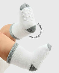 Set 3 Medias Rayas Gris Antideslizante