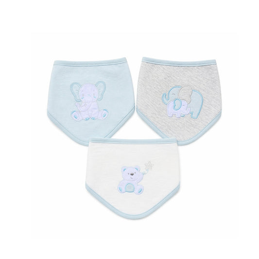 Set 3 Piezas Baberos Pañoleta Bordados El Bebé Feliz