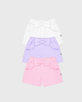 Set 3 Short Moño Bebe Niña