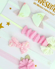 Set 4 Balacas Cintilla Moños Detalles