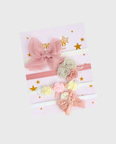 Set 4 Balacas Moño Rosa