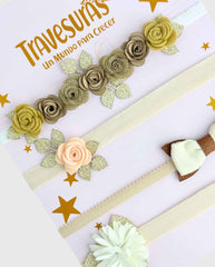 Set 4 Balacas Rosas Café Detalles