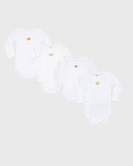 Set 4 Bodys Animales Blanco Zippy