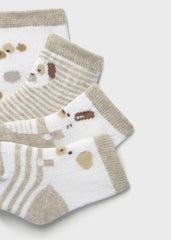 Set 4 Medias Animales Beige Mayoral detalle