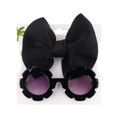 Set Balaca Gafas Flor negro