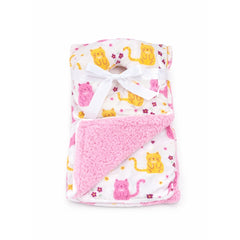 Set Cobija Con Almohada Estampado Niña gatos