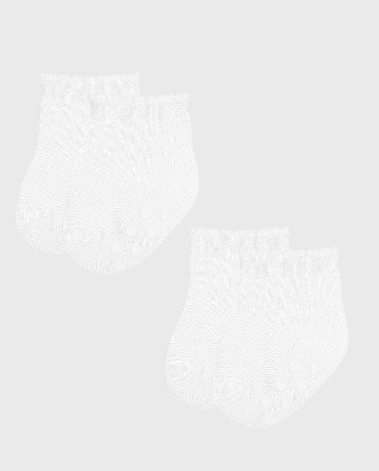 Set De 8 Medias Antideslizantes Para Bebé Rosa Detalles