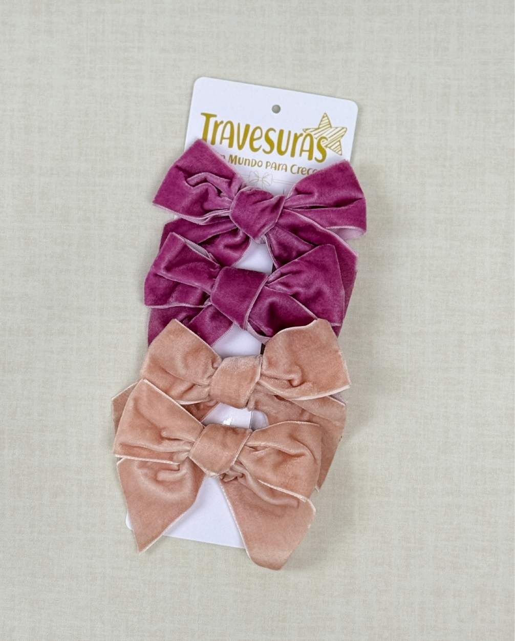 Set 2 Pinzas Terciopelo Niñas
