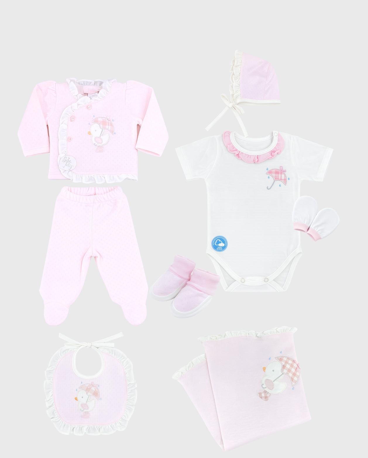 Set Primer Día Bolero Pato Rosa