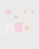 Set Primer Día Bordado Pulpo Rosa