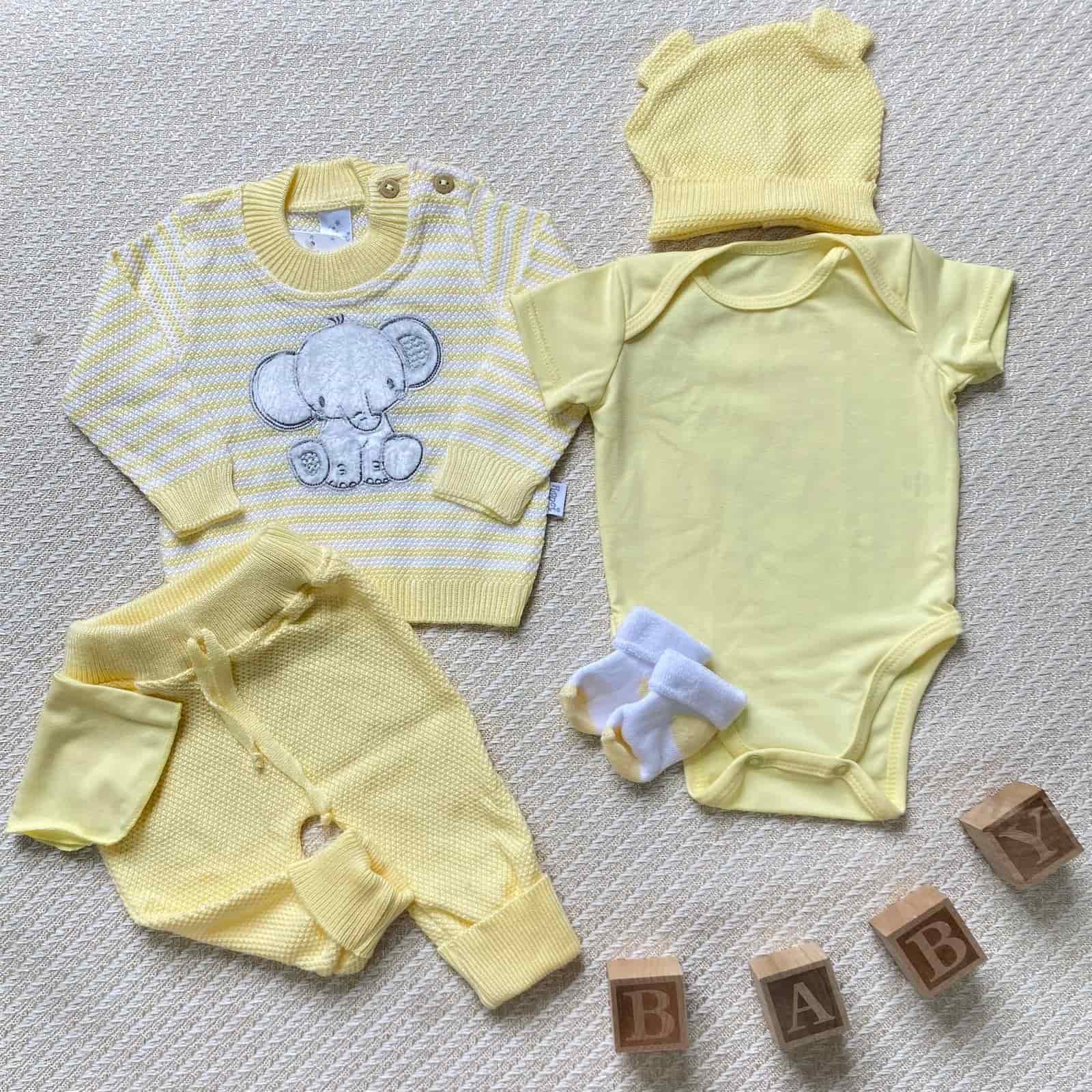 Set Primer Día Elefante Amarillo