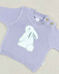 Set Primer Día Conejo Tejido Lila Niñas