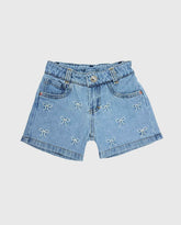 Short Jeans Bordado Moños
