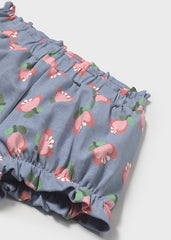 Shorts Tulipanes Azul Mayoral detalle