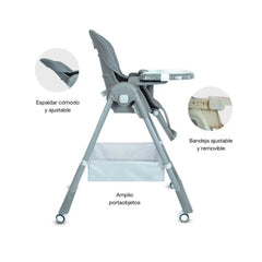 Silla Comedor Prime Gris Bebesit Modelo