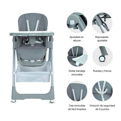 Silla Comedor Prime Gris Bebesit