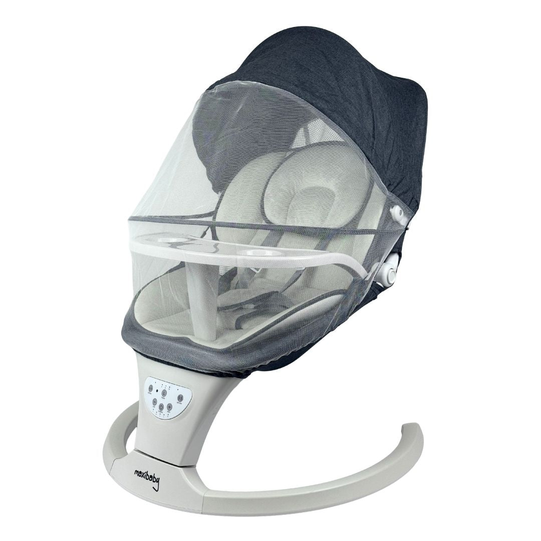 Silla Mecedora Electrica Con Bandeja Gris Oscuro